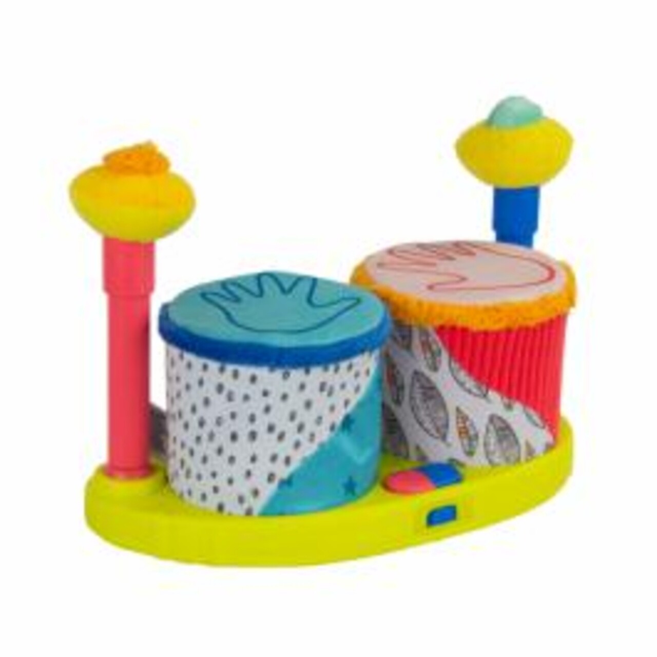 Jucarie Primul meu set de tobe Lamaze, 29.5x18x13.5 cm, plus/textil/plastic, multicolor - imagine 4